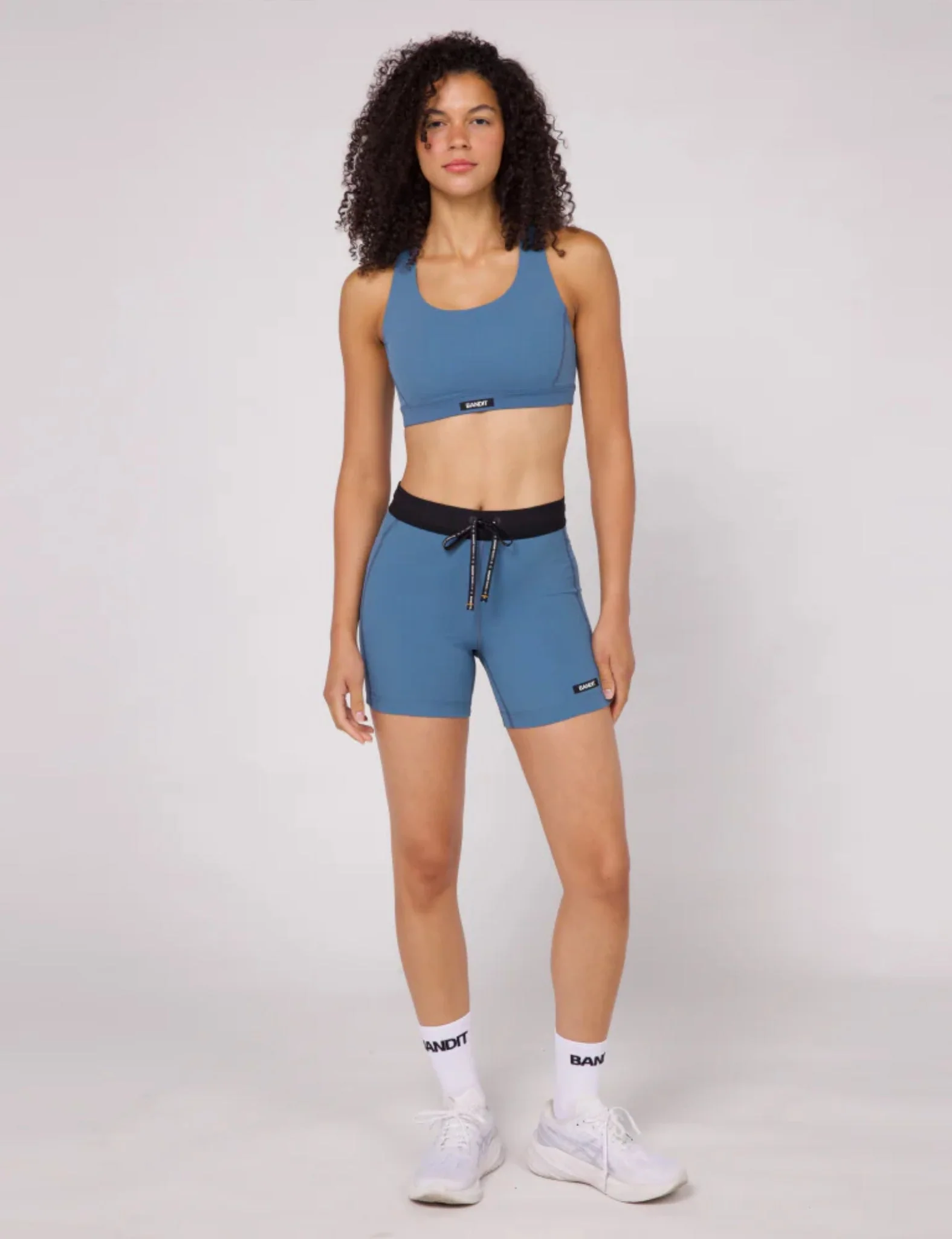 Bandit Women's Gridlock Scoop Neck Run Bra - Steel Blue - Image 2