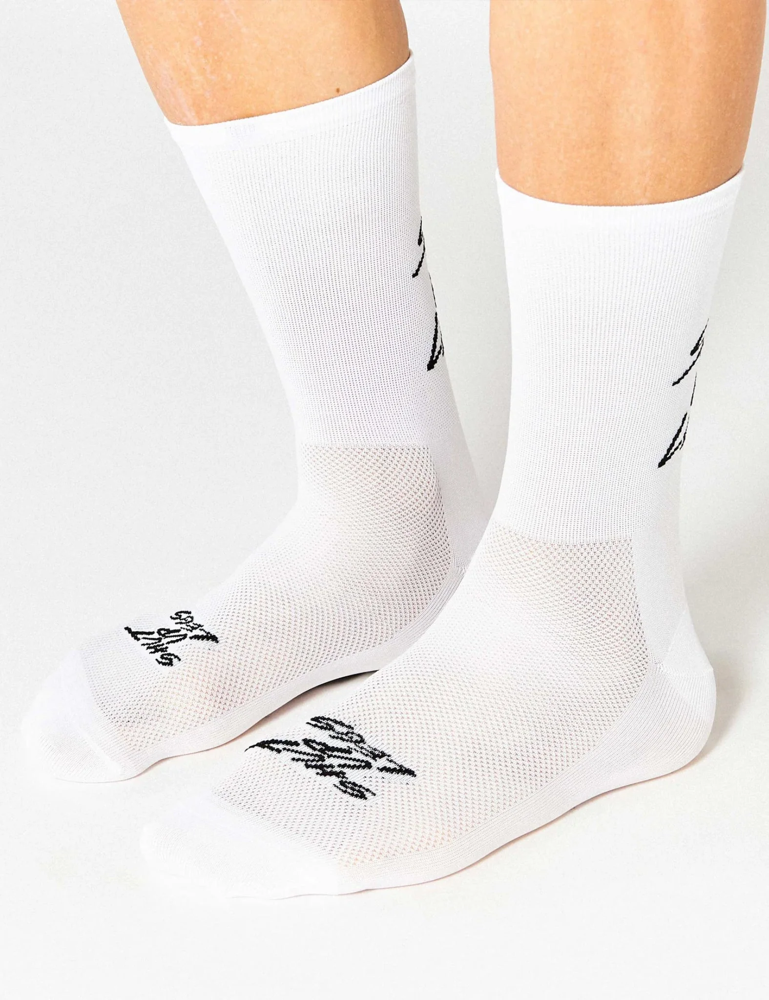 FINGERSCROSSED Rolling Shut Up Legs Socks - White - Image 3