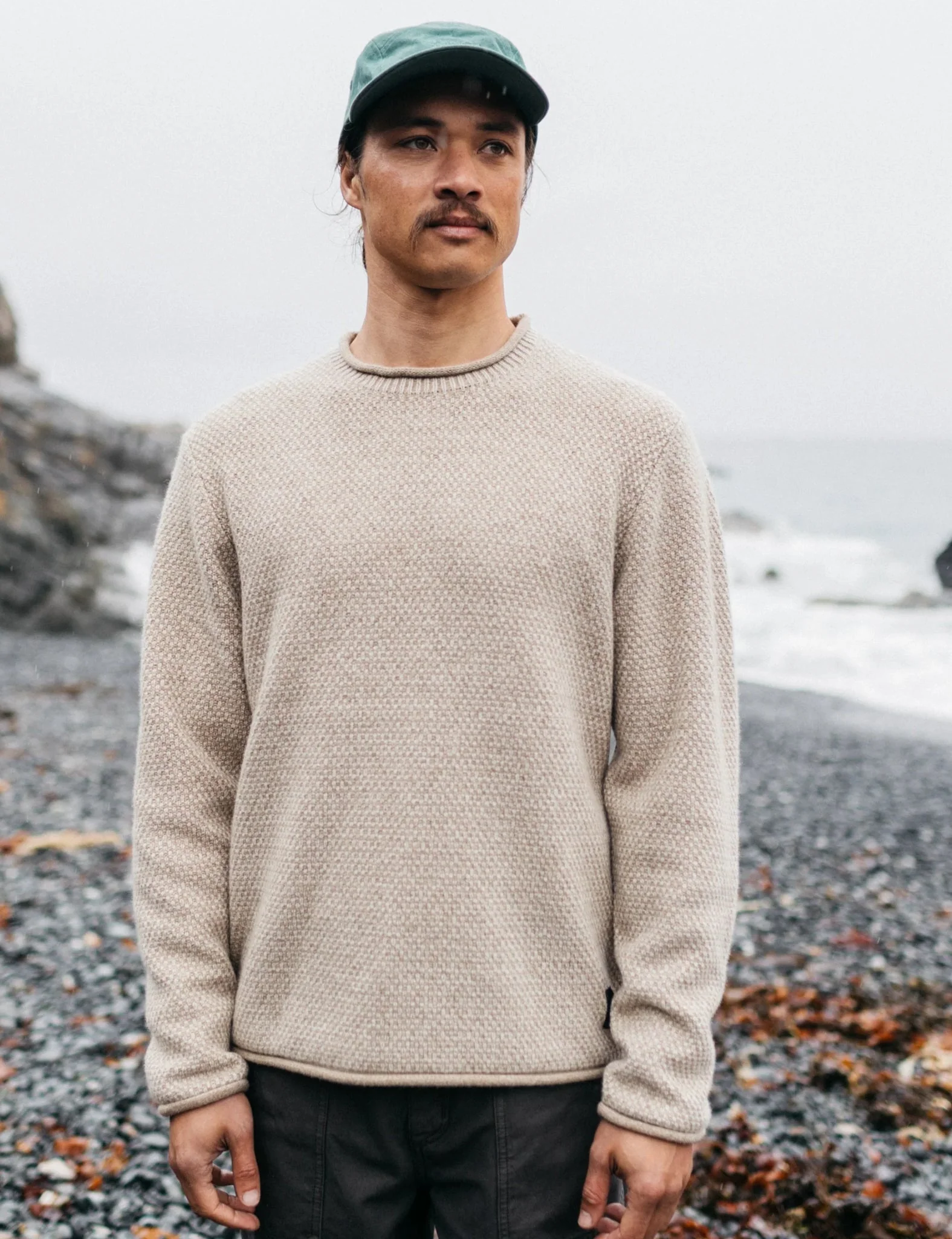 Finisterre Barents Jumper (Wool Mix) - Oatmeal - Image 2