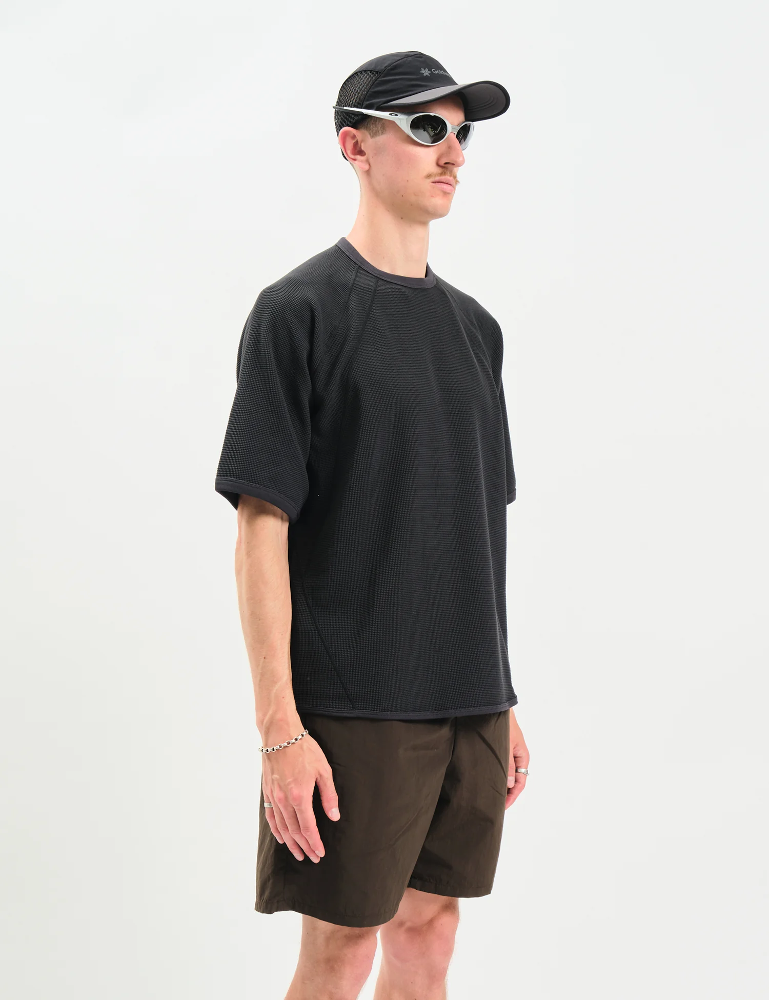 Goldwin Mesh WF Actinoid T-Shirt - Ebony Grey - Image 5
