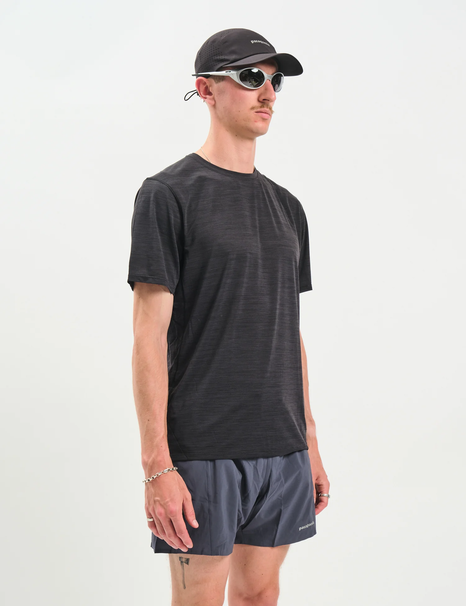Patagonia Cap Cool Ultra T-Shirt - Black/Forge Grey X-Dye - Image 4
