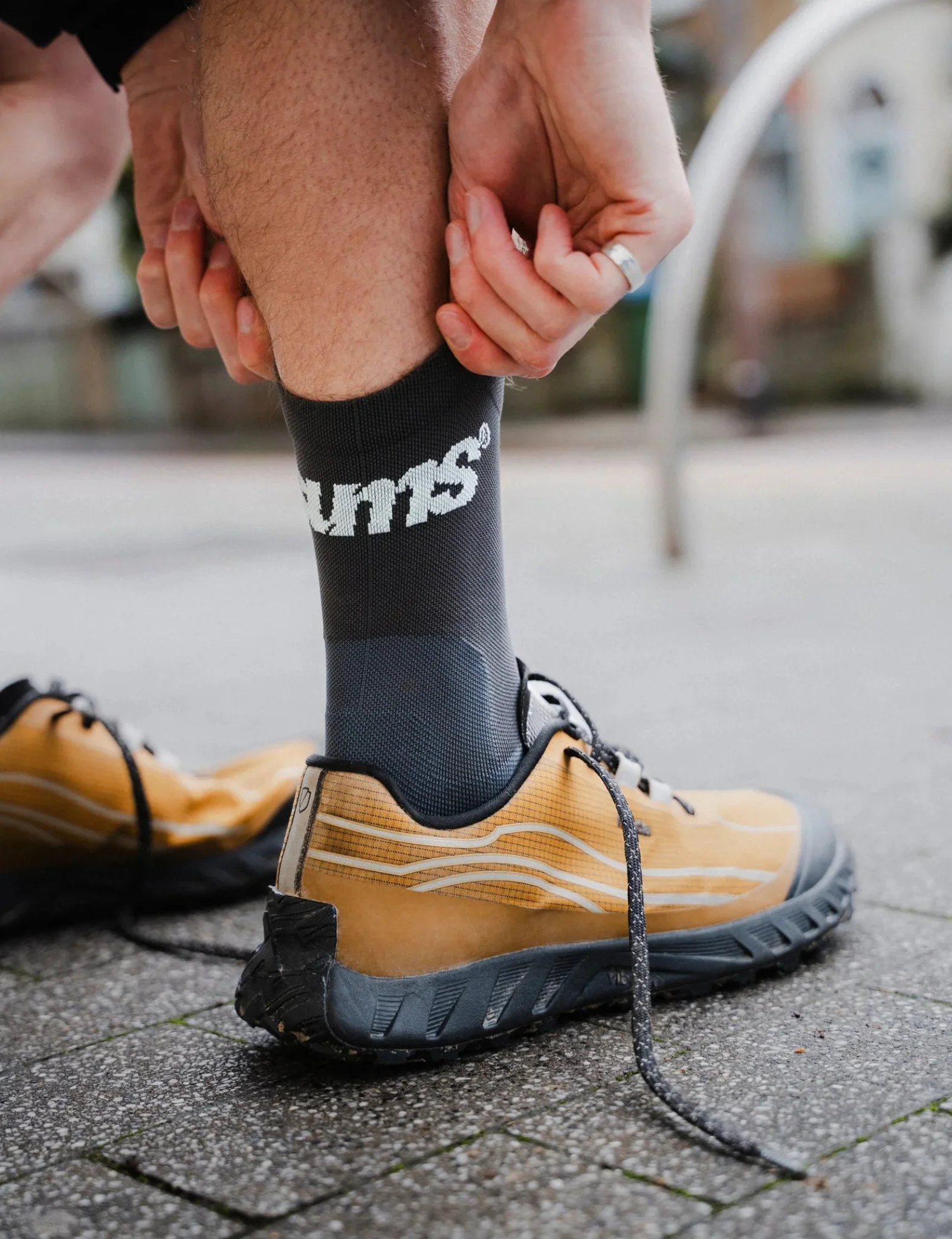SUMS All Seaons Socks - Beluga/Black - Image 2