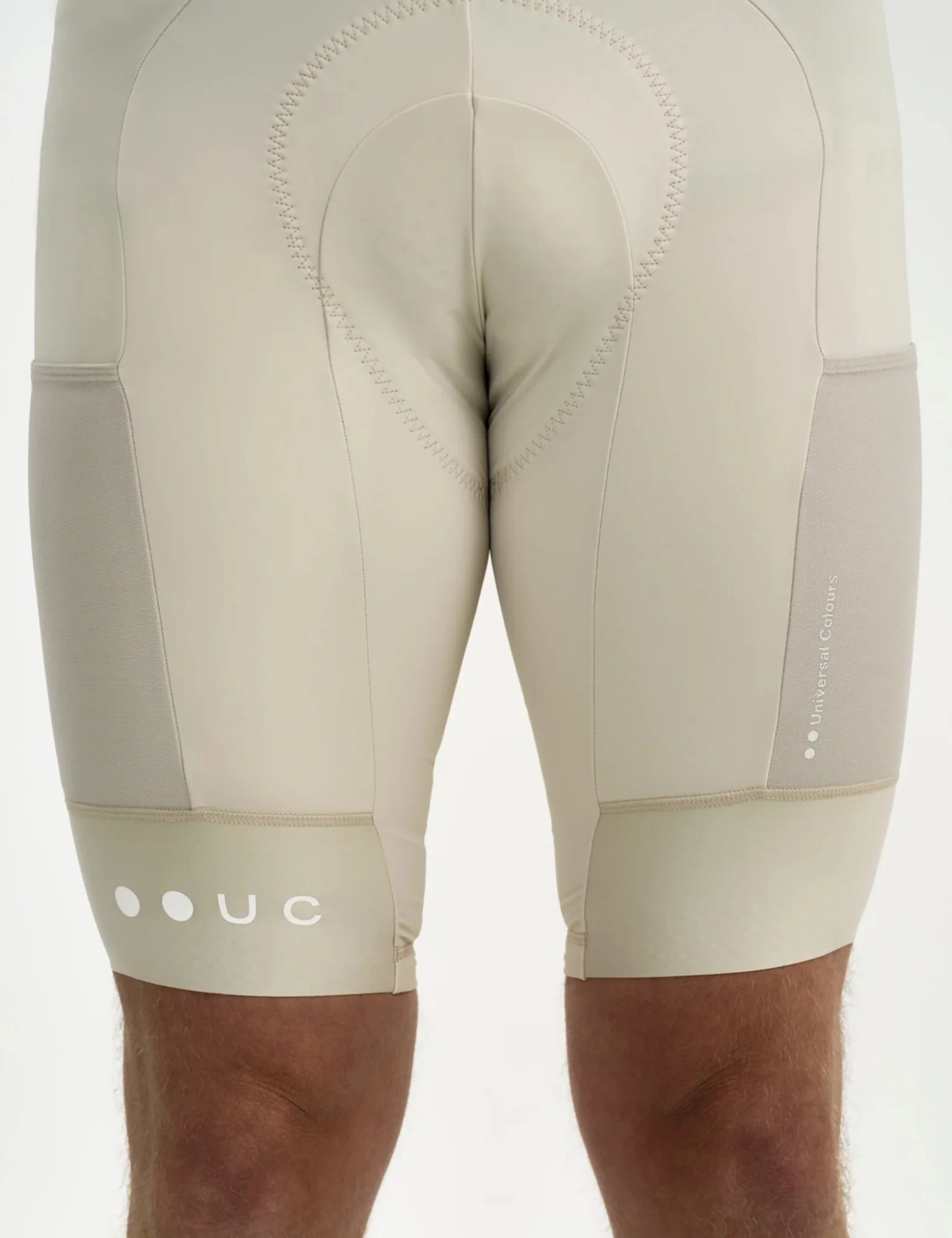 Universal Colours Mono Cargo Bib Shorts - Off White - Image 2